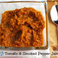 Tomato and Smoked Pepper Jam. A clean eating, whole food recipe. No processed ingredients.
