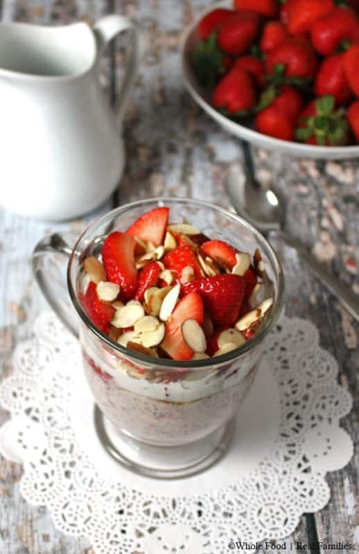 Strawberries and Cream Overnight Oats - Purely Kaylie