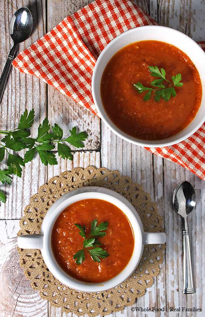 Fresh Tomato Soup from Garden Tomatoes | My Nourished Home