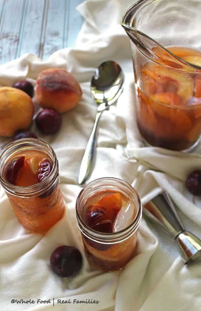 Peach and Plum Brandy Sangria | My Nourished Home