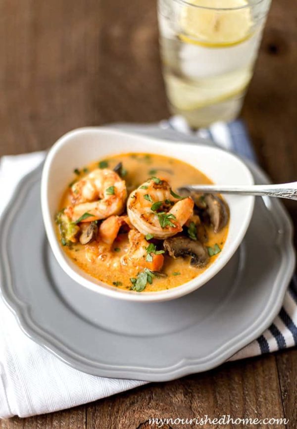 Shrimp and Vegetable Coconut Curry | My Nourished Home