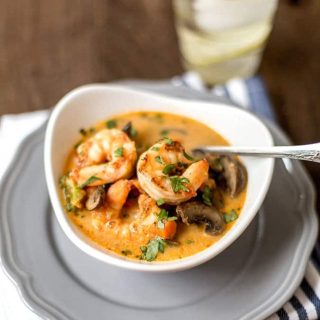 This Shrimp and Vegetable Coconut Curry Soup is one of our favorite coconut curry recipes!