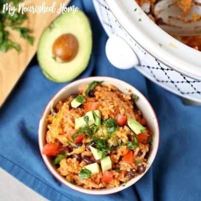 Slow Cooker Mexican Rice and Beans | My Nourished Home