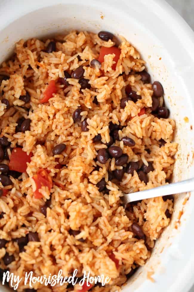 Slow Cooker Mexican Rice and Beans | My Nourished Home