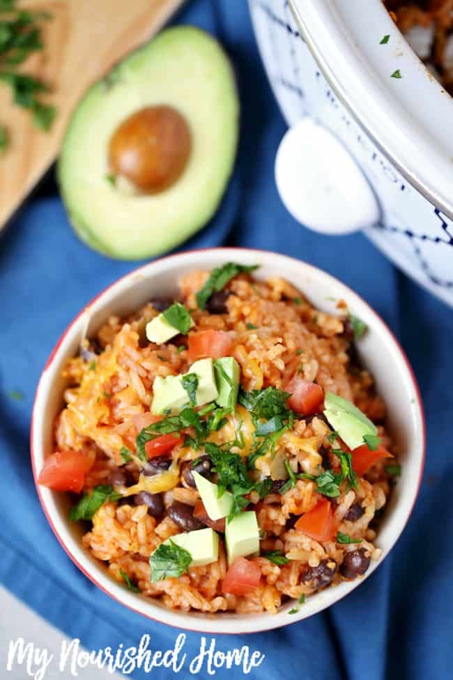 Slow Cooker Mexican Rice and Beans | My Nourished Home