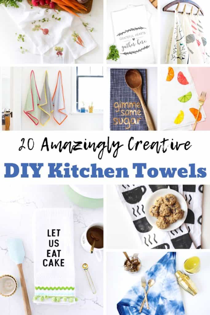 Homemade DIY Tea Towels for a perfect, personal touch to your kitchen decor.
