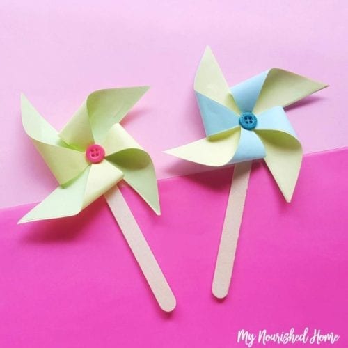 Paper Pinwheel Craft for Kids | My Nourished Home