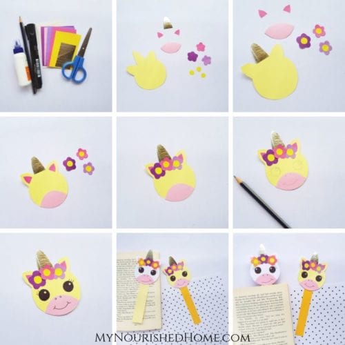 Unicorn Crafts for Kids - Make this fun bookmark! | My Nourished Home