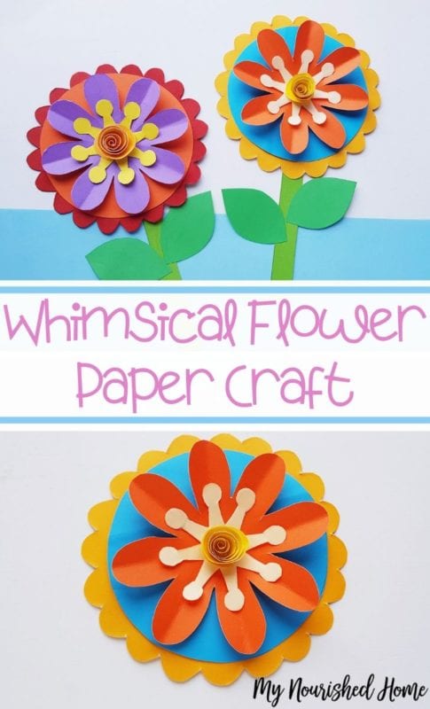 Whimsical Paper Flower Craft | My Nourished Home