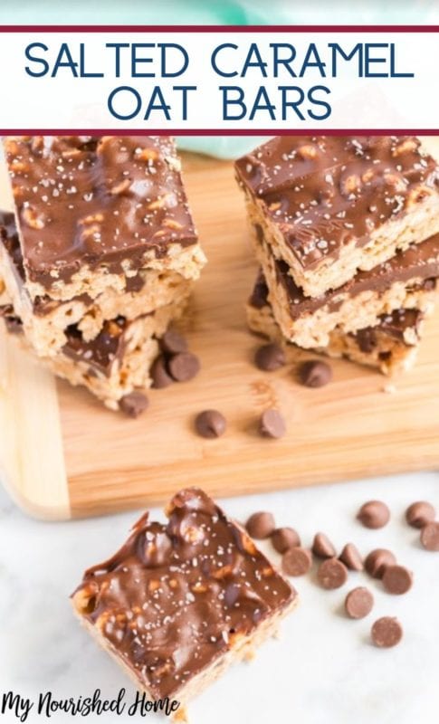 Salted Caramel Oat Bars | My Nourished Home