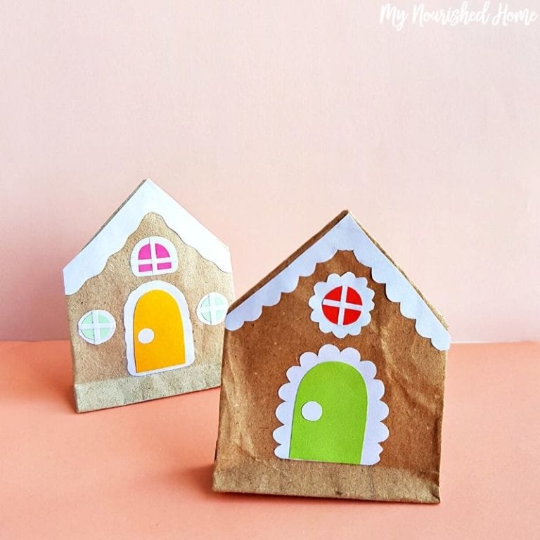 Gingerbread House Gift Bag Craft | My Nourished Home