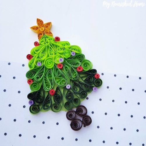 Quilled Christmas Tree Craft | My Nourished Home