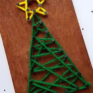 String Art Christmas Tree Craft