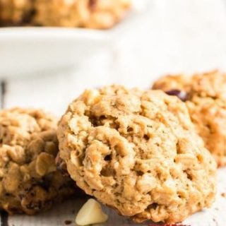 Cranberry White Chocolate Chip Oatmeal Cookie