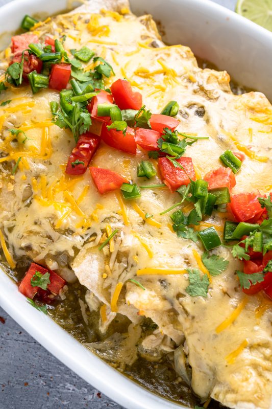 Chicken Enchiladas with Green Sauce | My Nourished Home