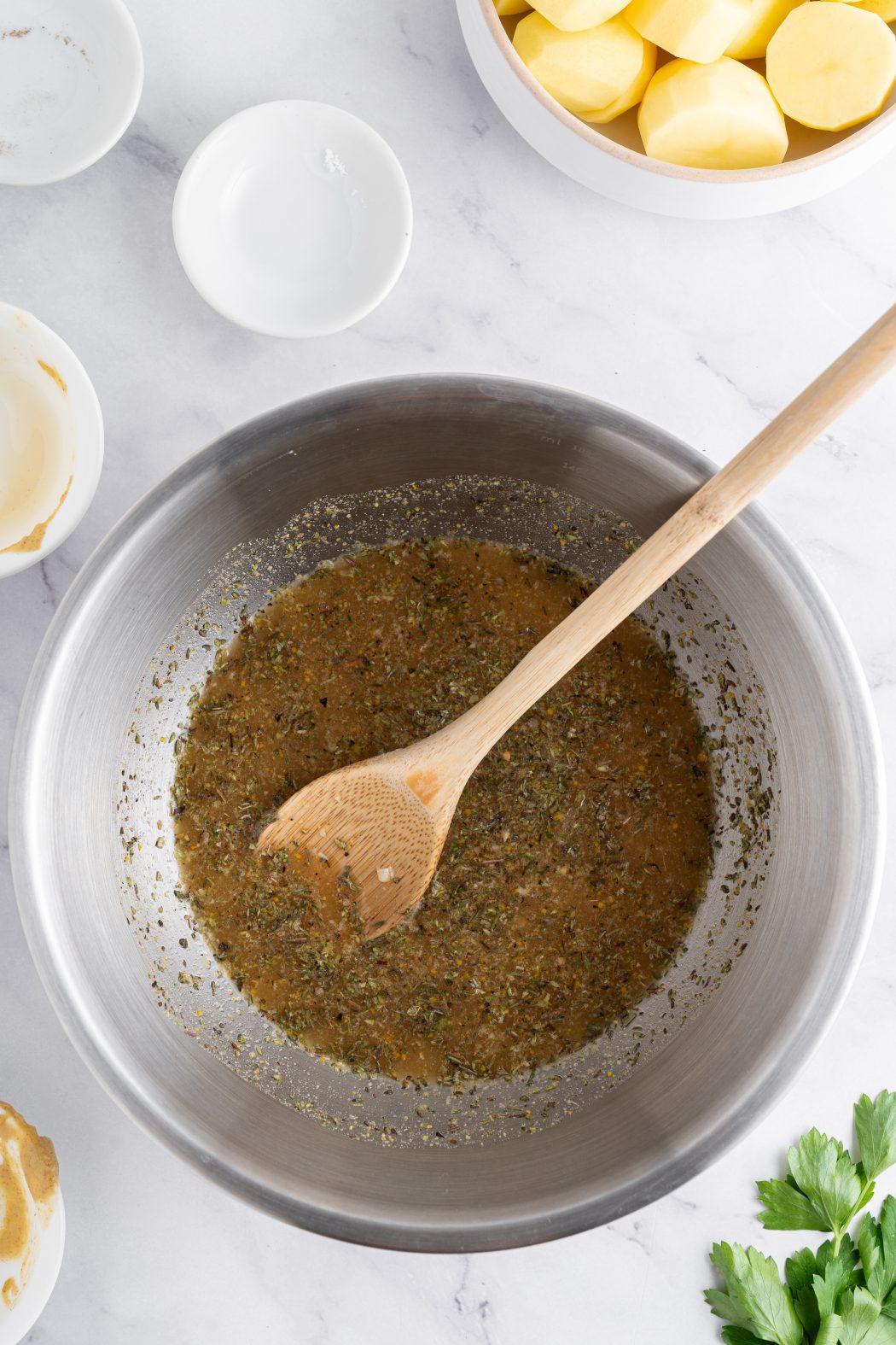 seasonings in a bowl for instant pot chicken