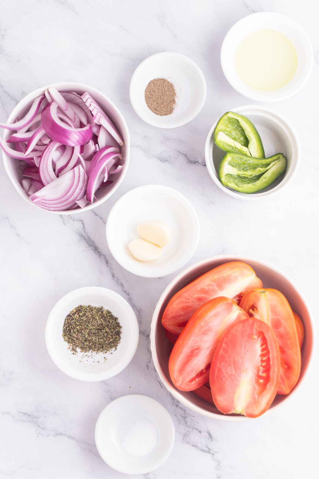 ingredients for roasted tomato salsa